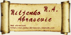 Miljenko Abrašević vizit kartica